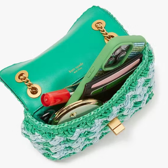 ✔️💯 Authentic Kate Spade Evelyn Straw Crossbody bag - Picture 6 of 8